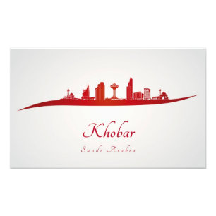 Foto Khobar skyline in red