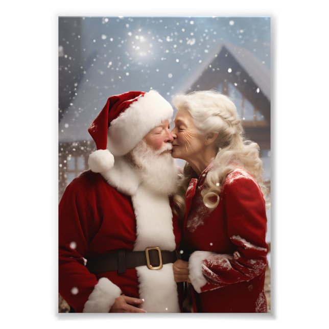 Foto Kissing Mr. y la Sra. Santa Claus (Frente)