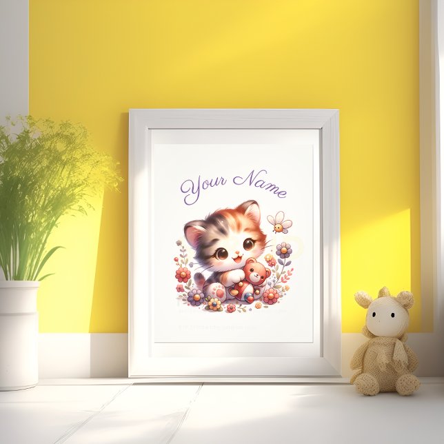 Foto Kit de Acuarela Personalizada con Nombre de Gatito (Subido por el creador)