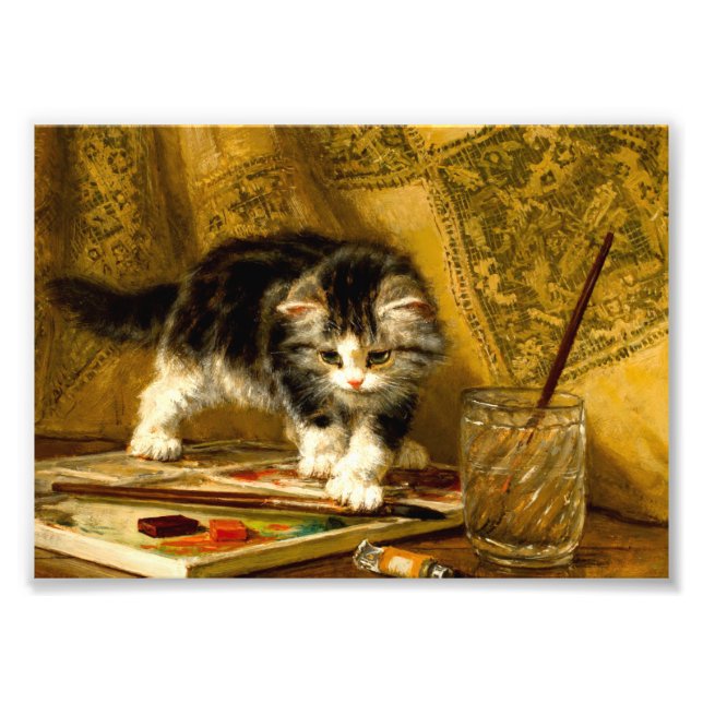 Foto Kitten with Paint and Brushes (Frente)