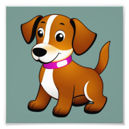 Foto Kleiner brauner Hund, stehend -