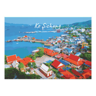 Foto Ko Sichang, Tailandia - Vista vibrante del puerto