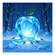 „Kristallapfel im Glühwürmchenwinter“