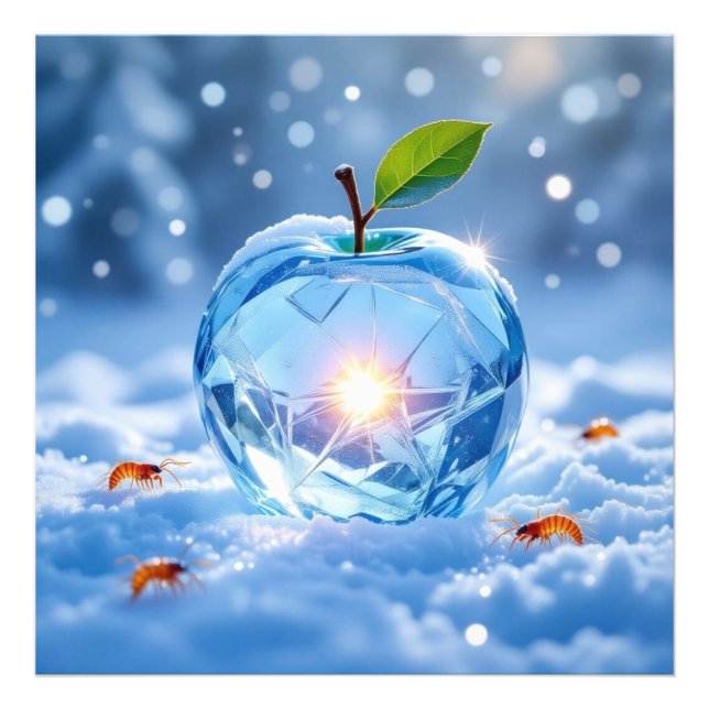 Foto „Kristallapfel im Glühwürmchenwinter“ (Frente)