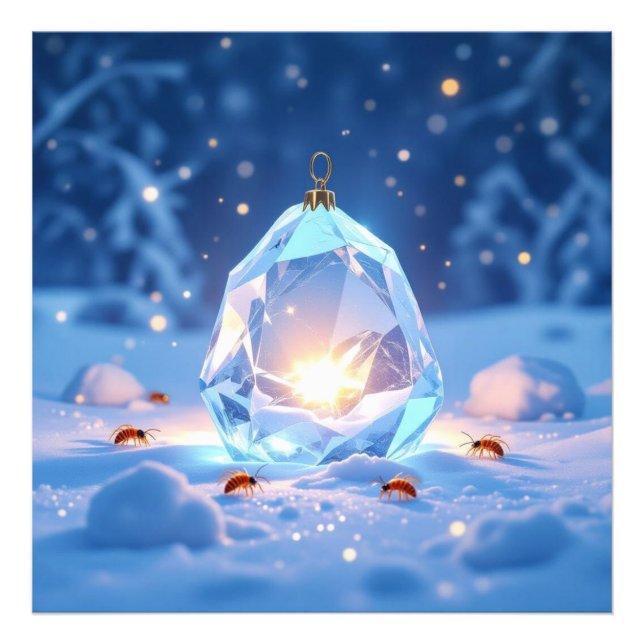 Foto „Kristallapfel im Glühwürmchenwinter“ (Frente)