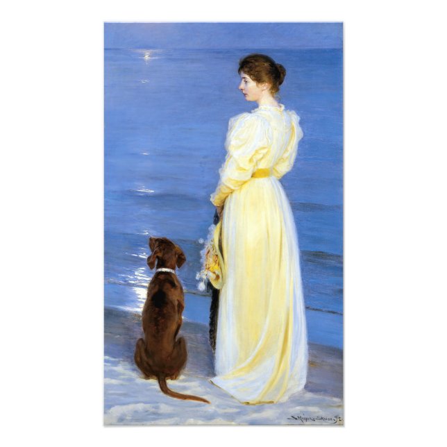 Foto Kroyer - Esposa y perro del artista cerca de la co (Frente)