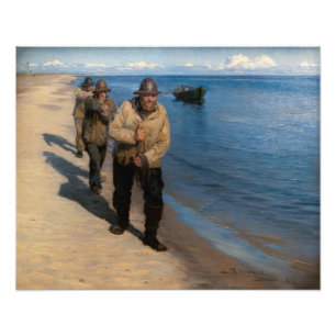 Foto Kroyer - Tres pescadores lanzando un bote