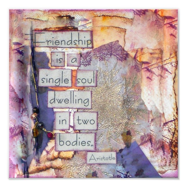 Foto La Amistad De Cita De Amistad Es Un Solo Alma (Frente)