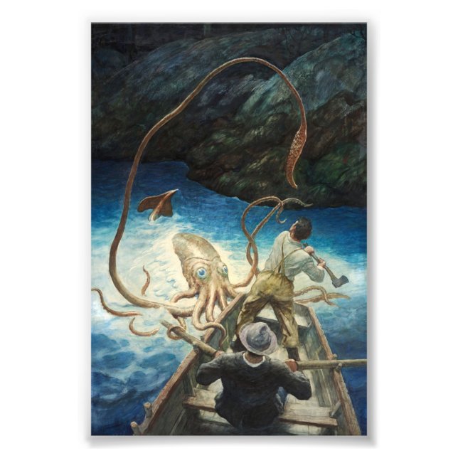 Foto La aventura del calamar gigante de N. C. Wyeth (Frente)