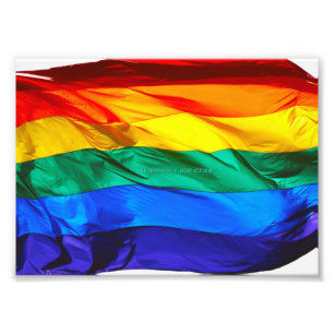Foto La bandera del orgullo gay de SlipperyJoe's ondean