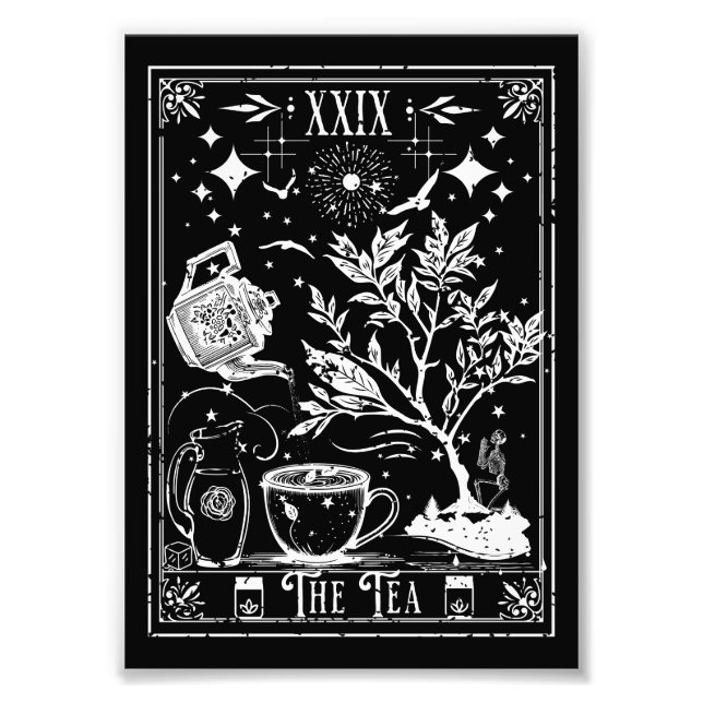Foto La carta del té tarot (Frente)