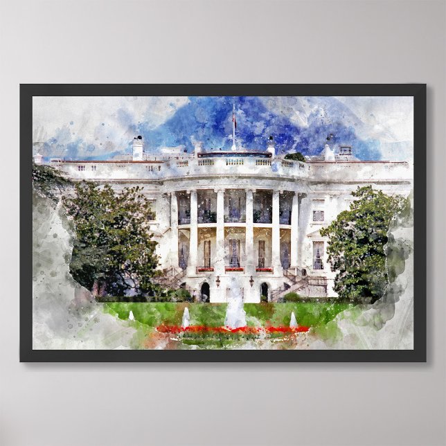 Foto La Casa Blanca en Washington DC en acuarela (Subido por el creador)