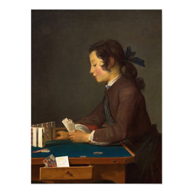 Foto La Casa de las Cartas de Jean Simeon Chardin (Frente)