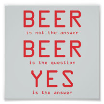 La Cerveza No Es La Respuesta Divertida Fotografía