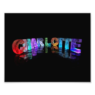 Foto La Charlotte conocida hermosa en las luces 3D