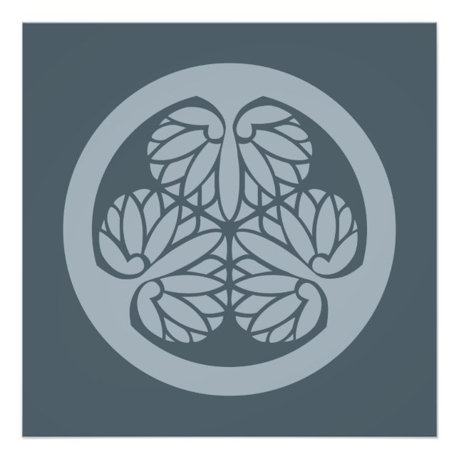 Foto La cresta de la familia Mon japonesa Tokugawa Aoi, (Frente)