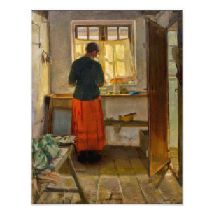 Foto La criada en la cocina   Anna Ancher  
