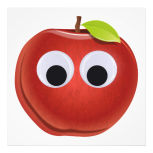 Foto La divertida Manzana Roja con los ojos en Google