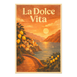 Foto La Dolce Vita – Cartel de viaje de la costa italia