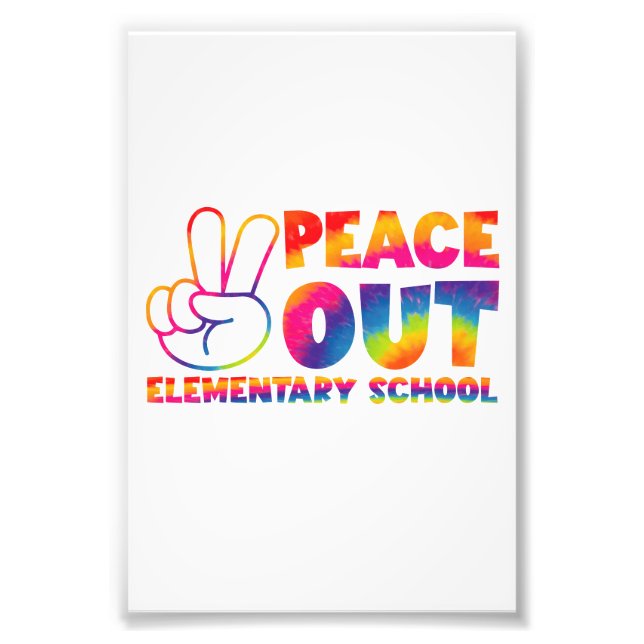Foto La escuela primaria Peace Out Tie Dye último día  (Frente)
