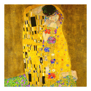 Foto La famosa pintura de Gustav Klimt en The Kiss.