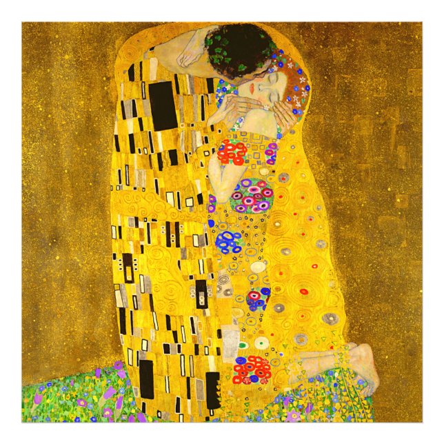 Foto La famosa pintura de Gustav Klimt en The Kiss. (Frente)