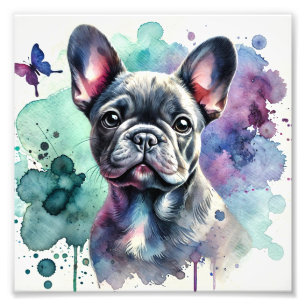 Foto La fascinante acuarela del Bulldog francés