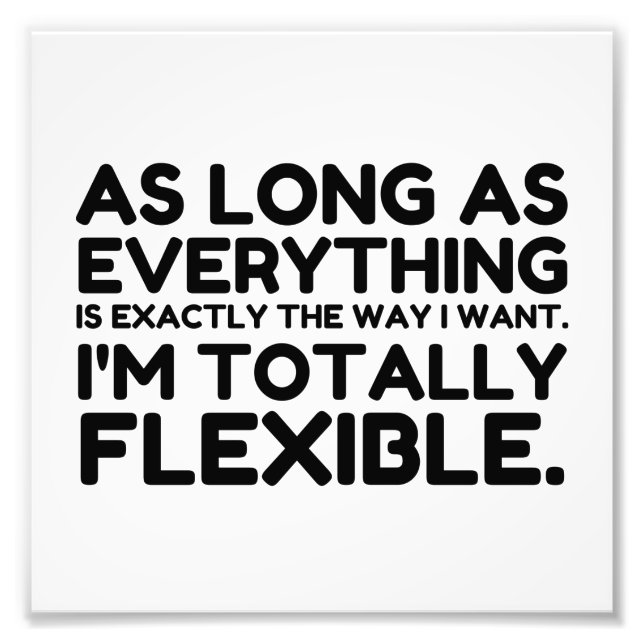 Foto La forma en que quiero totalmente flexible (Frente)