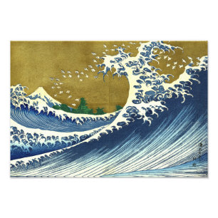 Foto La Gran Ola Color   Hokusai  