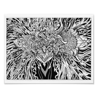 Foto La impresión de la mezcla en blanco