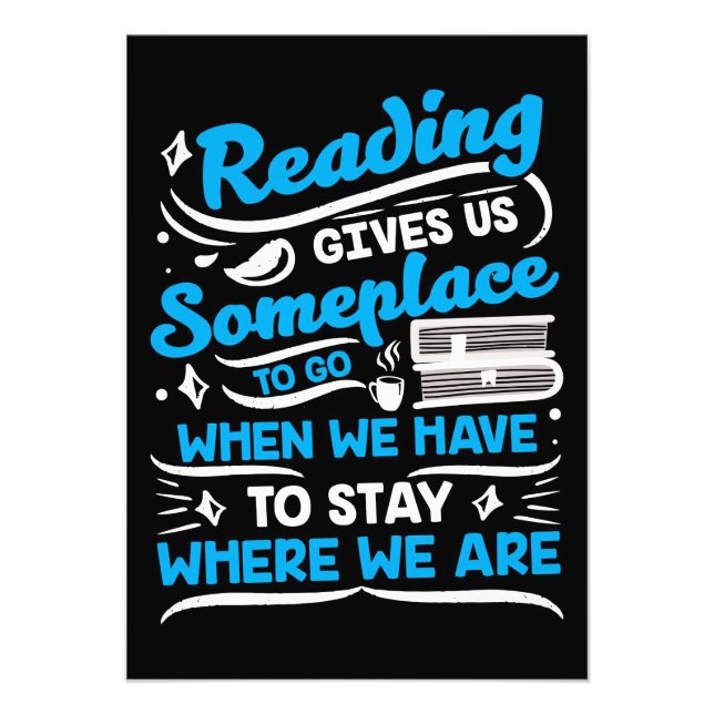 Foto La lectura del regalo del lector nos da un lugar (Frente)