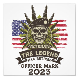 Foto La leyenda se ha retirado veterano personalizado