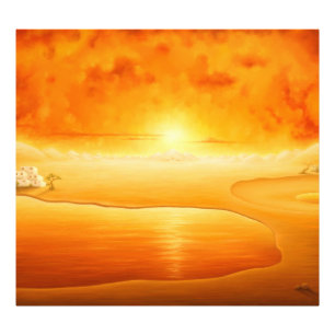 Foto "La llegada", pintura surrealista del desierto al