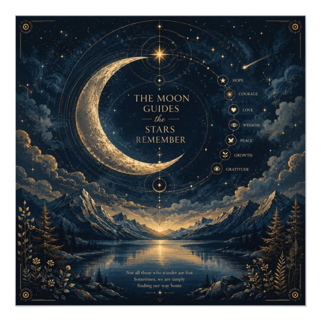 Foto La Luna Guía, Las Estrellas Recuerdan Celestial (Frente)
