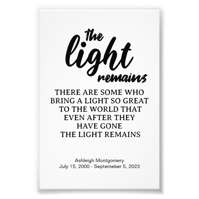 Foto La luz sigue siendo un funeral (Frente)