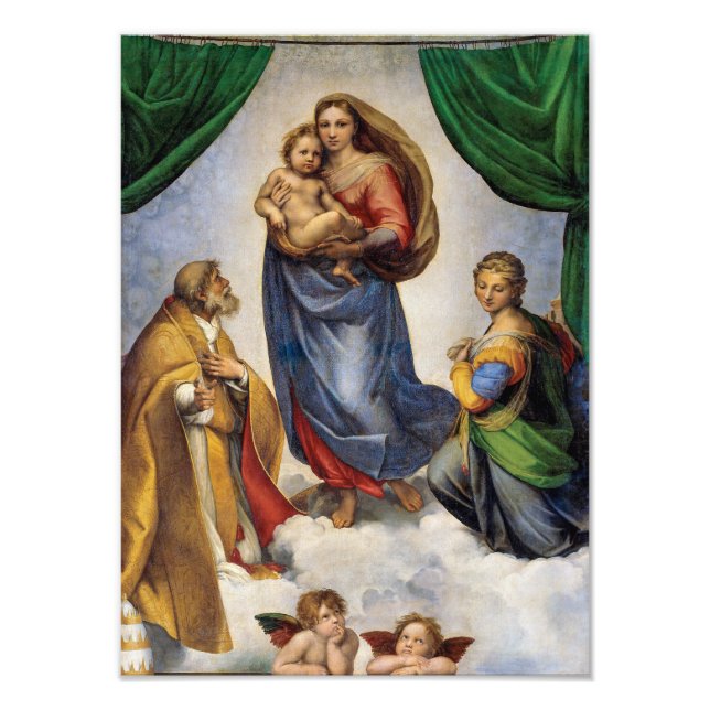 Foto La Madonna Sixtina | Rafael | (Frente)