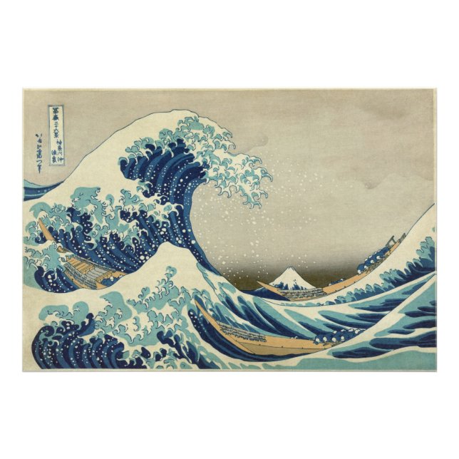 Foto La mayor y mejor calidad "La gran ola" de Hokusai (Frente)