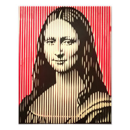 Foto La Mona Lisa en el estilo de ilusión óptica BAUHAU