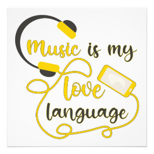 Foto La música es mi lenguaje amoroso frase romántica