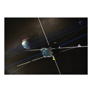 Foto La nave espacial de cinco THEMIS en órbita