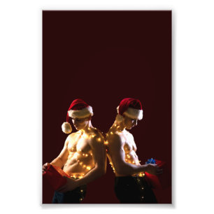 Foto La Navidad de hombres espalda con espalda sin cami