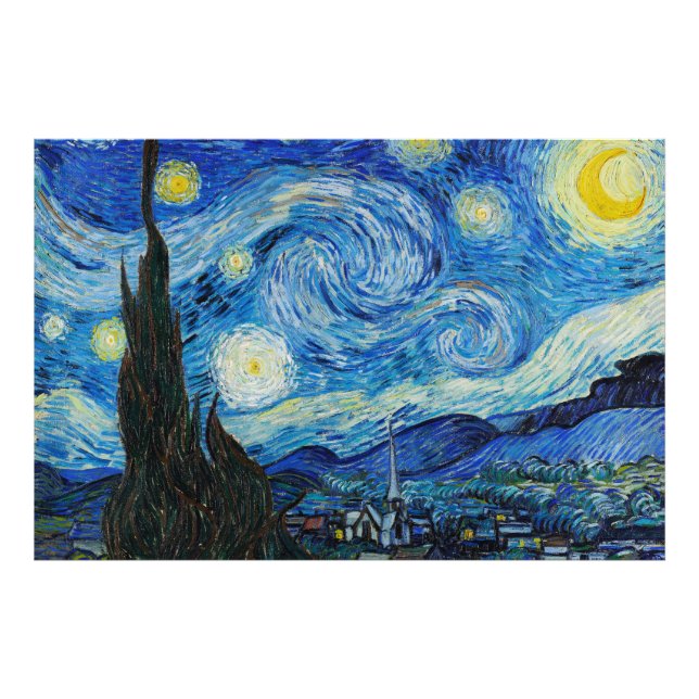 Foto La noche estrellada de Vincent Van Gogh (1889) (Frente)