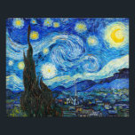 Foto La noche estrellada | Van Gogh |<br><div class="desc">El Starry Night es un cuadro de aceite sobre lienzo del pintor holandés post-impresionista Vincent van Gogh. Pintado en junio de 1889, se aprecia la vista desde la ventana de su asilo en Saint-Rémy-de-Provence, frente al este, justo antes de la salida del sol, con la adición de un pueblo imaginario....</div>