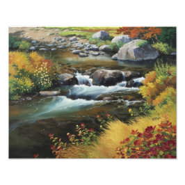 Foto La pintura al óleo de otoño cautivadora al estilo 