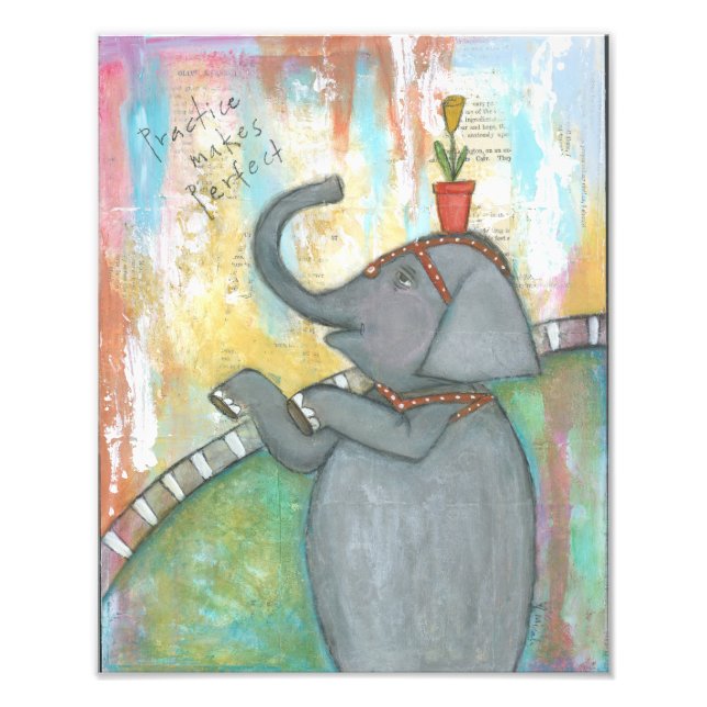 Foto La práctica hace perfecta la impresión 11 x 14 (Frente)