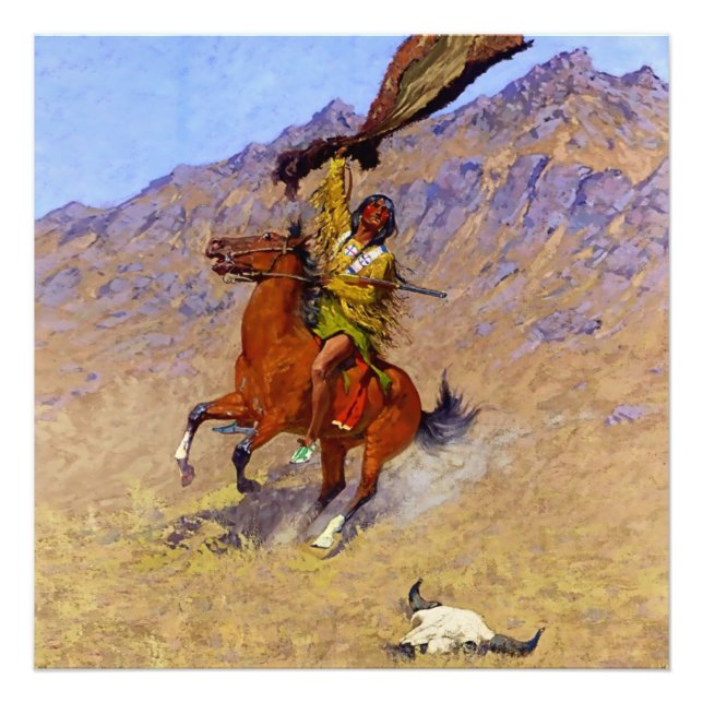 Foto “La señal” Arte occidental de Frederic Remington (Frente)