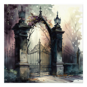 Foto La serie de puertas de cementerio góticas diseño 1