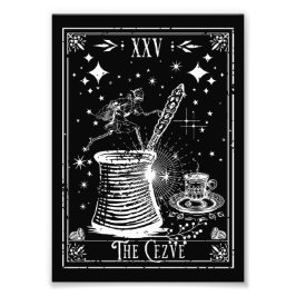 Foto La tarjeta de tarot de café turco Cezve