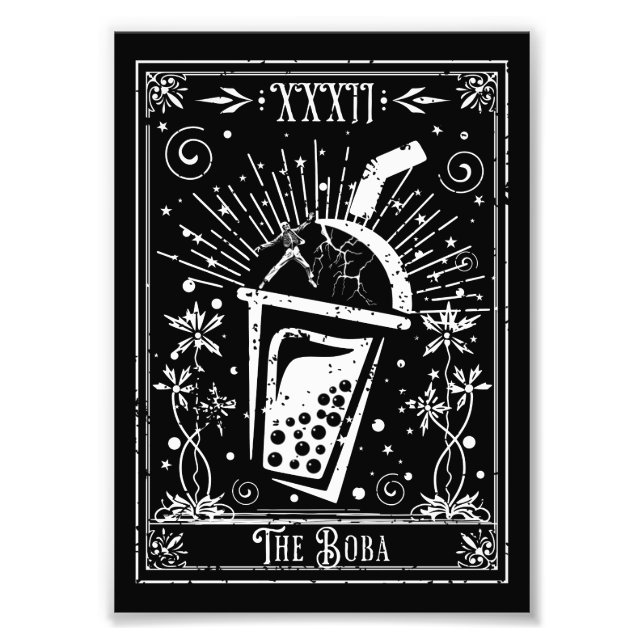 Foto La tarjeta de tarot de té Boba (Frente)