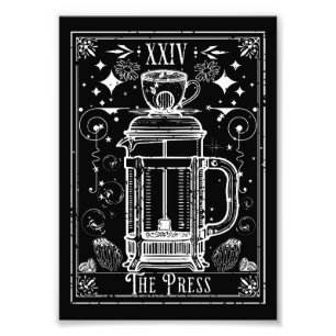 Foto La tarjeta del tarot del café de prensa francesa